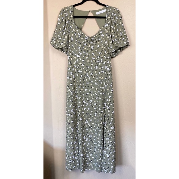 NWOT ASTR the Label Sweetheart Dress in Sage Green Ditsy fits like M - Picture 5 of 9
